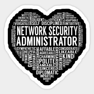 Network Security Administrator Heart Sticker